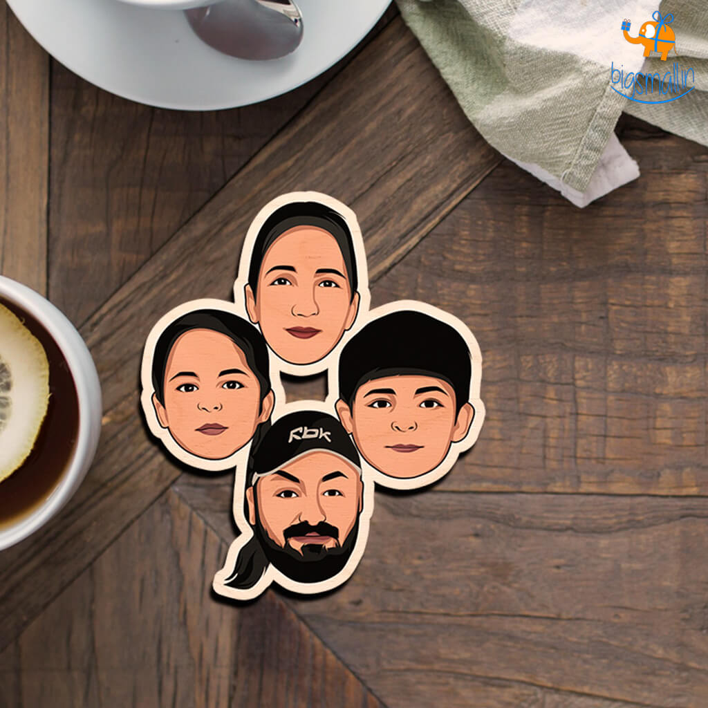 Personalized Caricature Wooden Fridge Magnet